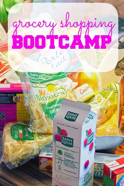 Grocery Shopping Bootcamp - get out of the store quicker go less often spend less time overall shopping limit distractions, impulse spending, and frustration.