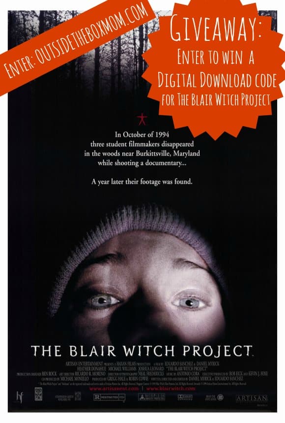 Enter to win a Digital Download code for The Blair Witch Project at OutsideTheBoxMom.com