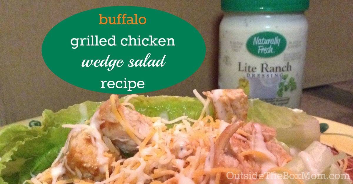 This Buffalo Grilled Chicken Wedge Salad Recipe packs all the flavor of tasty buffalo wings without the added calories. The lettuce adds a crispness, the buffalo sauce adds a deep, spicy flavor, and the the cheese and dressing complete the dish with a rich creaminess.