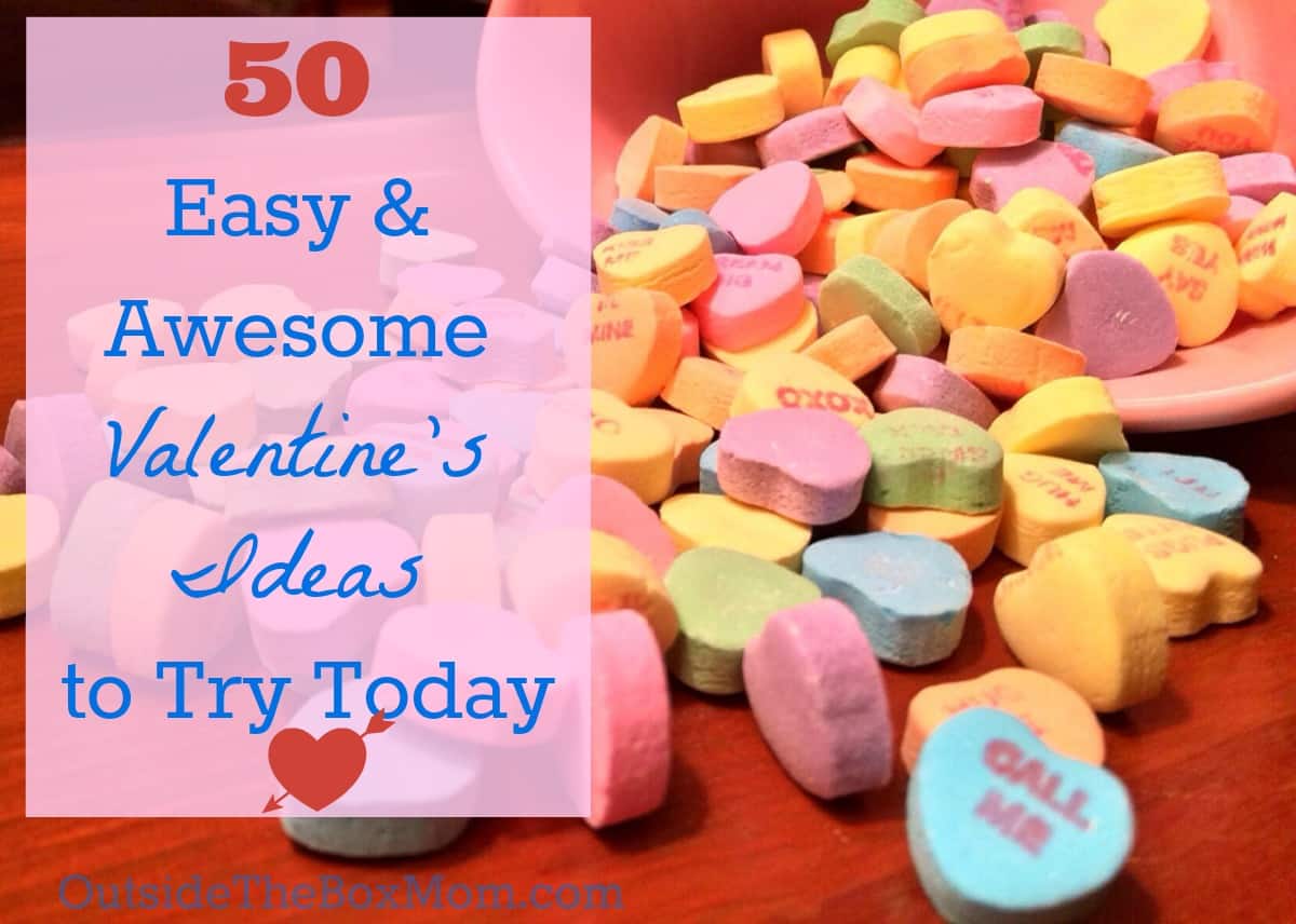 Want to treat your honey to something easy and awesome?  Don't miss over 50 awesome Valentine's Day ideas. | Outsidetheboxmom.com