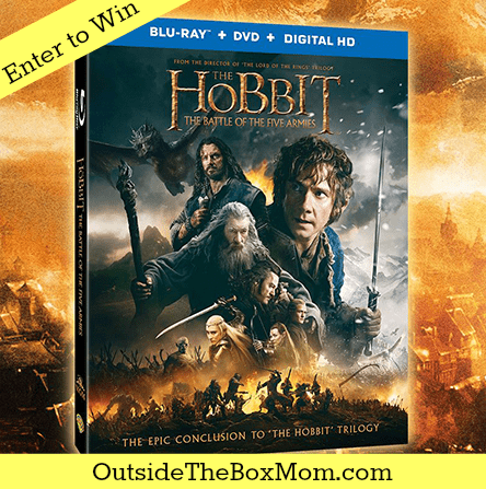 Enter to Win The Hobbit: The Battle of the Five Armies Blu-Ray | outsidetheboxmom.com