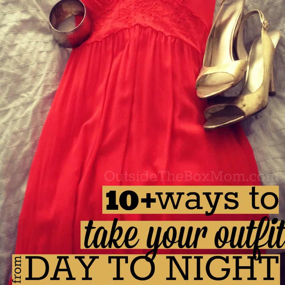 Whether you're having date night, a social gathering, or attending a work event, you need any way to transition your outfit from day to night. | OutsideTheBoxMom.com