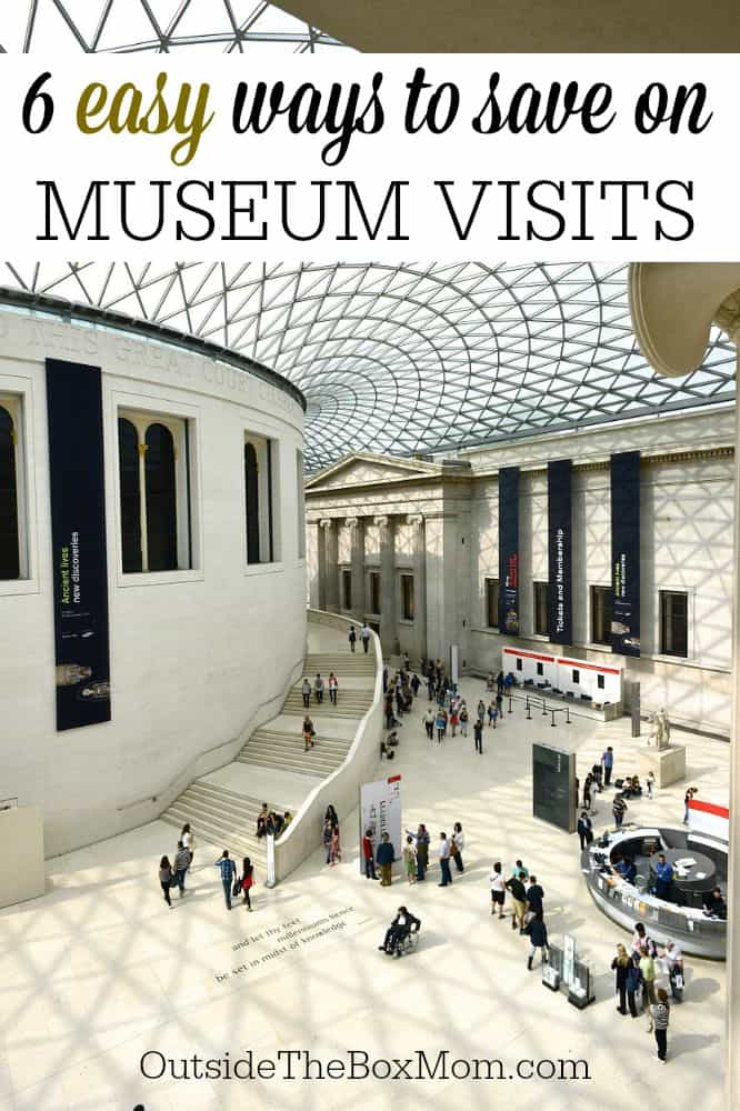 Museum visits can be expensive when taking the whole family. There are seven easy ways to save on costs associated with museum visits.