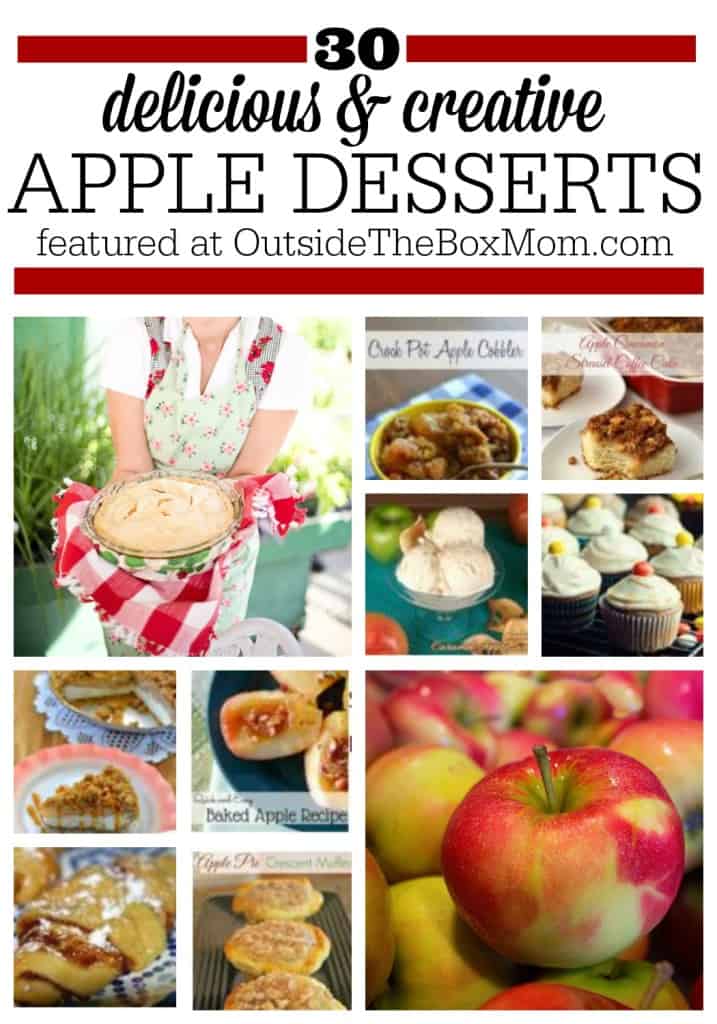 Are you looking for a collection of great apple dessert recipes? Look no further! Here’s a list of 30 of the best from some of my favorite bloggers.