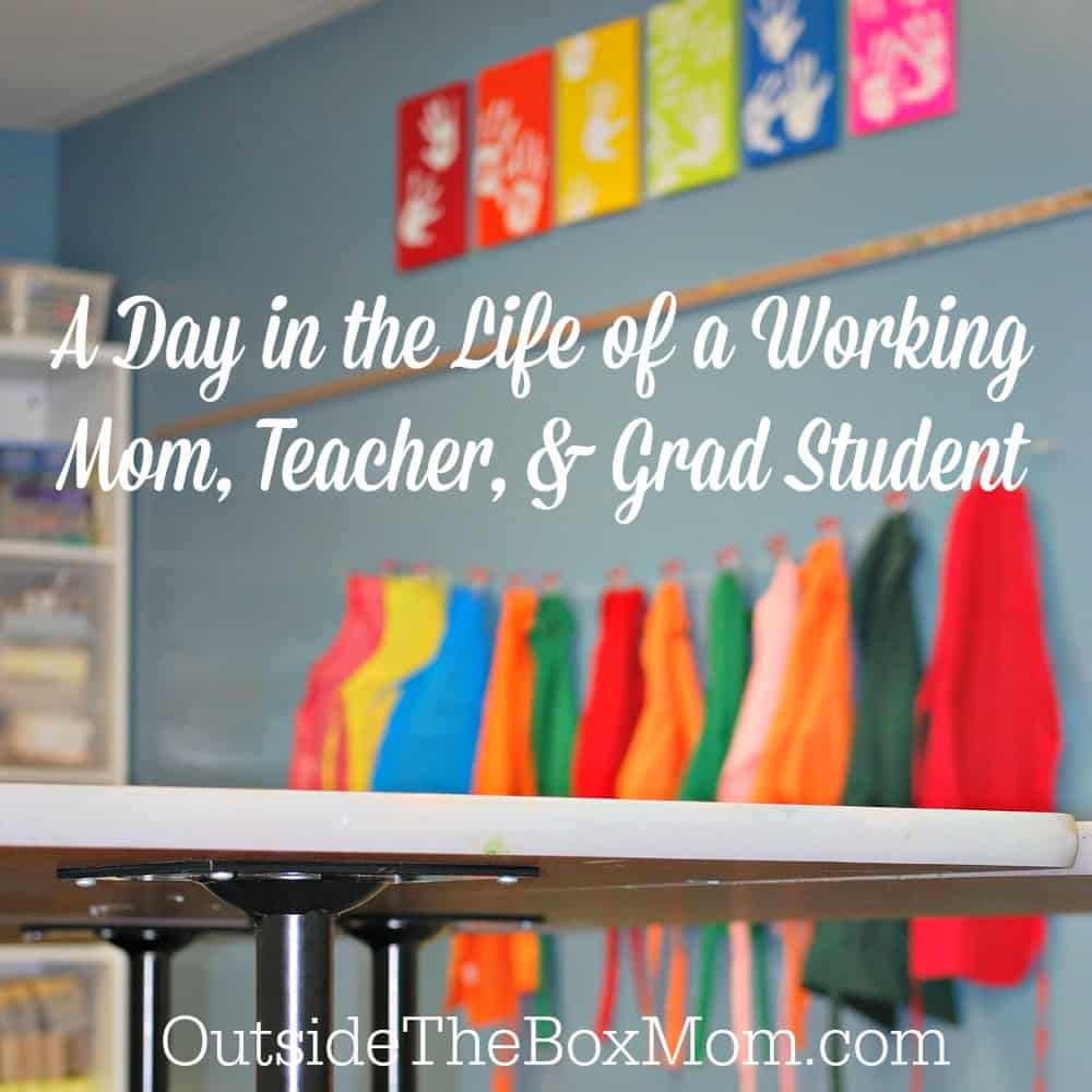 Learn about A Day in the Life of a Working Mom, Teacher, & Grad Student including what she does for work, her family life, and....her tips/tricks for getting everything done.