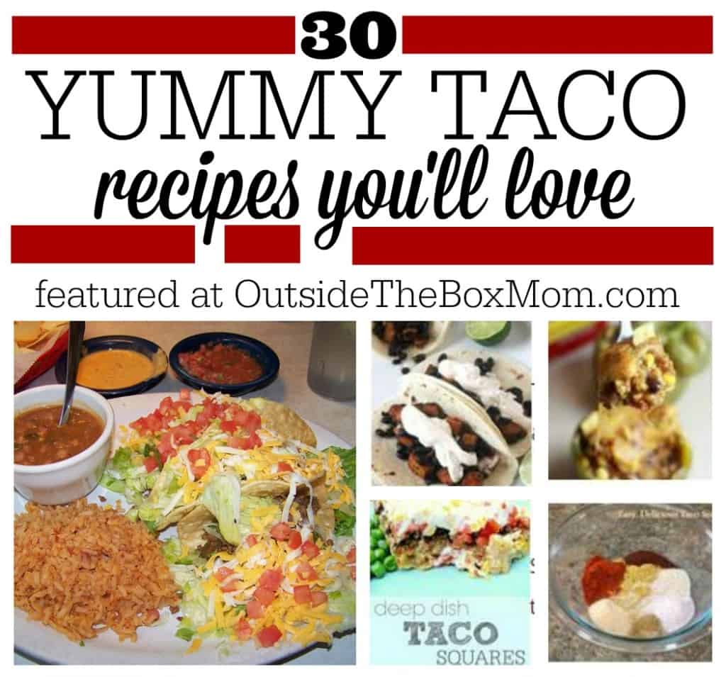 Are you looking for a collection of great taco recipes? Look no further! Here's a list of 30 of the best from some of my favorite bloggers. Happy Taco Day! I love tacos - soft, crunchy, chicken, beef, fish, shrimp, you name it. I am excited to share some great recipes I've found with you. These taco recipes include traditional, creative, vegetarian, and meat tacos of all varieties.