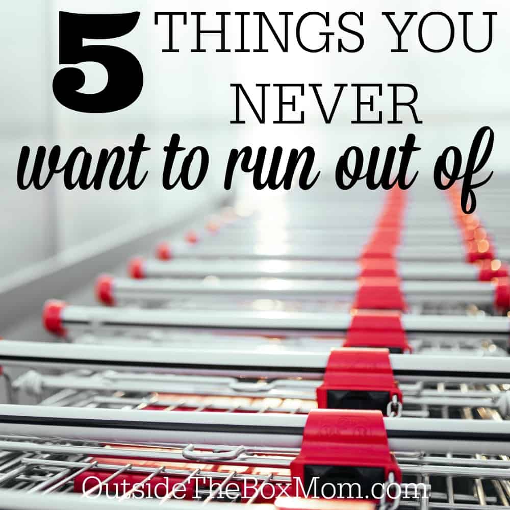 Some weeks I feel like I go to the grocery store everyday. That's a sure sign that life has gotten too busy and I'm not doing a good job of planning ahead. These are 5 things I often run low on or run out of in my house.