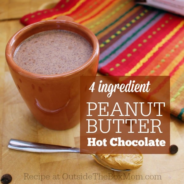 This easy, four ingredient peanut butter hot chocolate can be whipped up in minutes and will give you loads of energy.