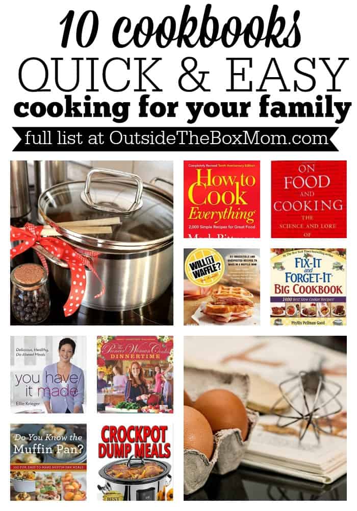 I love quick, go-to meals that don't require a lot of ingredients, are easy to prepare, and that my family will eat. I've gathered a list of cookbooks that feature quick & easy recipes so you can get dinner on the table for your family in no time flat.