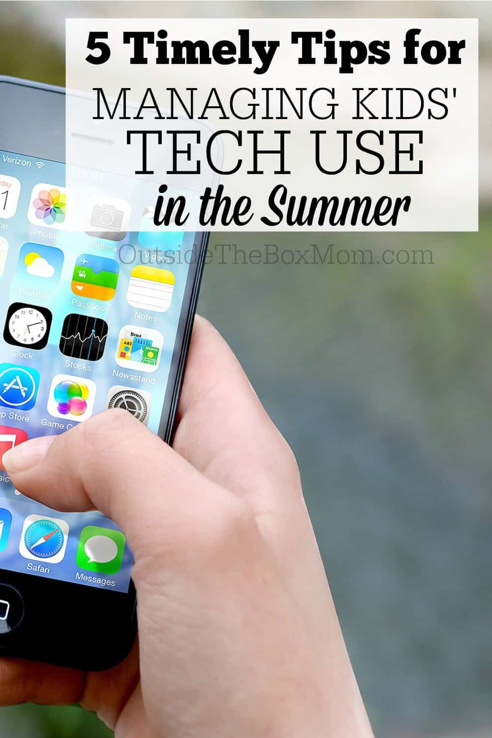 Summer brings a more relaxed schedule and a lot more free time for the kids. If your kids reach for the cell phone or tablet before anything else, you don't want to miss these timely tips for managing your kids' tech use this summer.