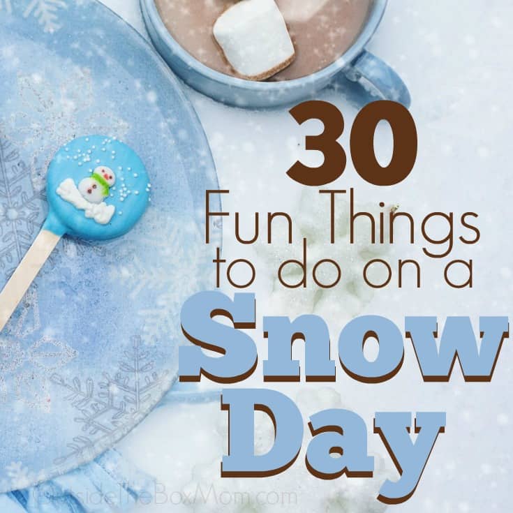 This snow storm came out of nowhere! But we figure we should make the best of it. If school and work are cancelled, here are 30 fun things to do on snow day.