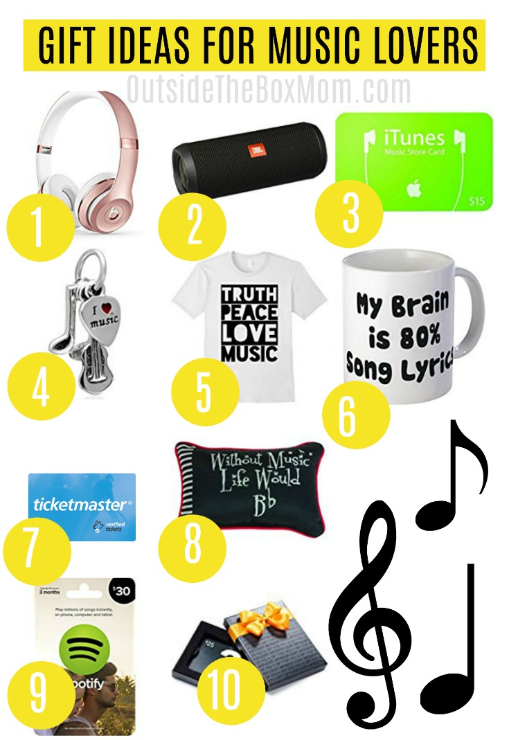 Gift Ideas for Music Lovers Musical Gift Ideas perfect gift for t...