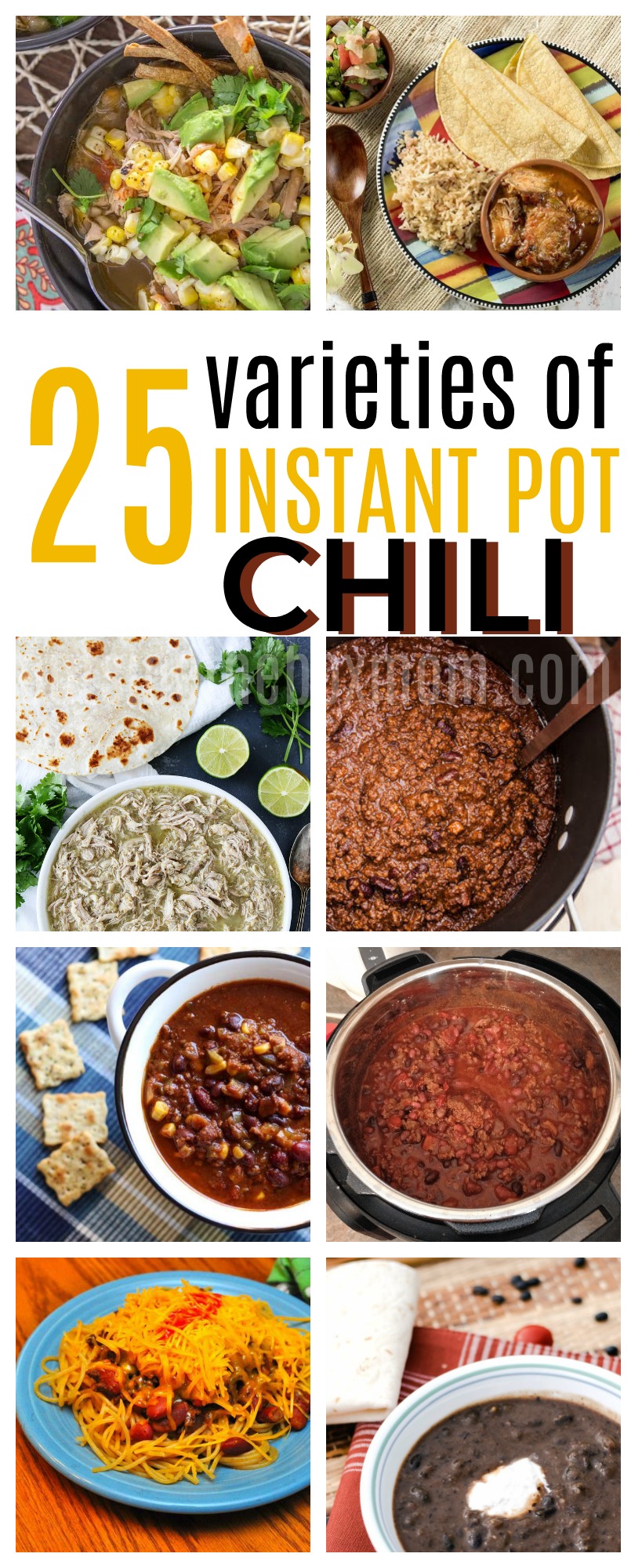 instant pot chili | These instant pot chili recipe options are 25 ways your Instant Pot can make tonight's dinner super easy.