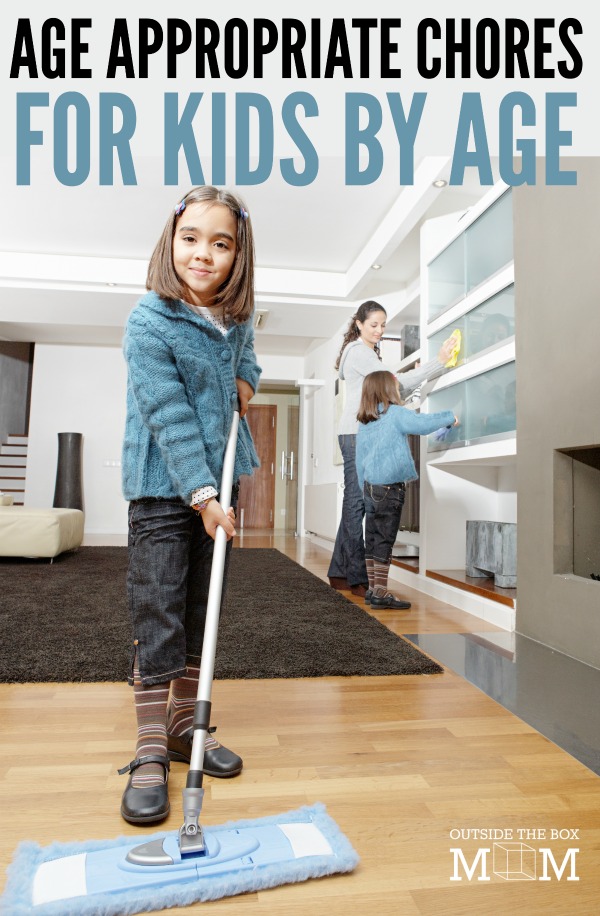 Find out which household chores are generally appropriate for the capability of your children at their age.